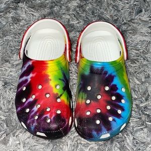 tie dye crocs